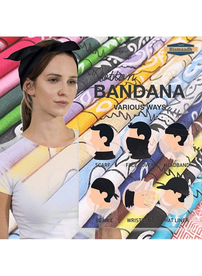 BISMAADH Cotton Paisley Star Print Neckerchief, Face Mask Bandana sun & UV - For Men & Women Pack of 1 (Maroon) - Image 2