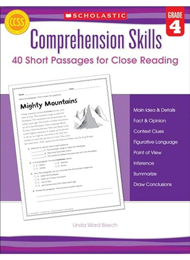 COMPREHENSION SKILLS 40 SHORT PASSAGES 