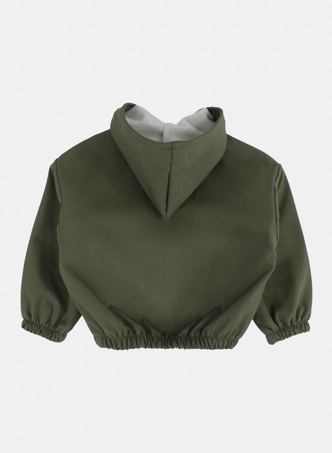 Unisex Waterproof Hoodie – Olive - Image 2