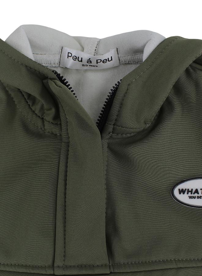 Unisex Waterproof Hoodie – Olive - Image 3