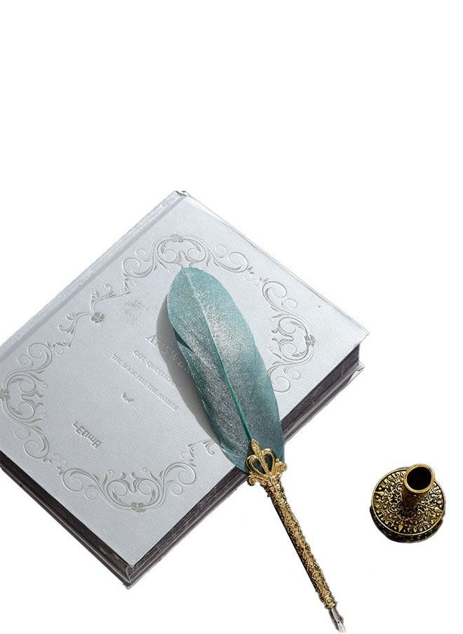 Generic - 8-Piece Harry Potter Feather Pen and Ink Set, Quill Pen Set Genericique Calligraphy Dip 0.5mm Pen with Ink, Envelope Calligraphy Pen for Handwriting Lovers Birthday Gift - Image 1