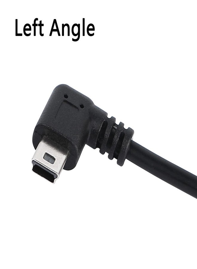 CERRXIAN Dash Cam Power Cord, 9.8FT 90 Degree Mini USB Cable, Angle Mini USB B Male to USB A 2.0 Male Data Sync and Charging Cable for Garmin Nuvi GPS,Canon,Dash Cam (3m, Black Left Angle) - Image 2