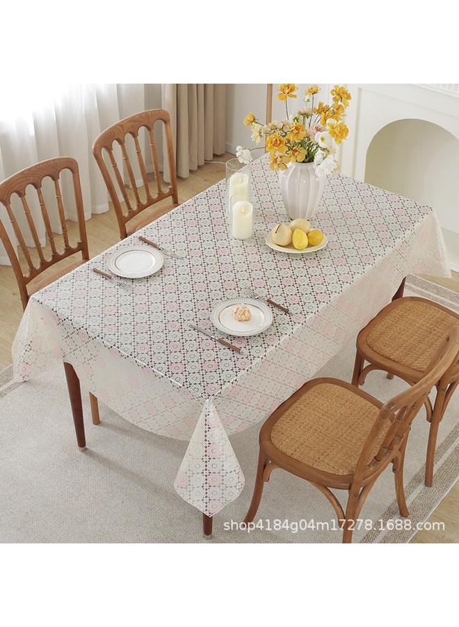 Bluejw PVC Tablecloth Oil-resistant Dirty-resistant Waterproof Nordic Thick Coffee Table Cloth Wash-free Rectangular Tablecloth Advanced Sense - Image 5
