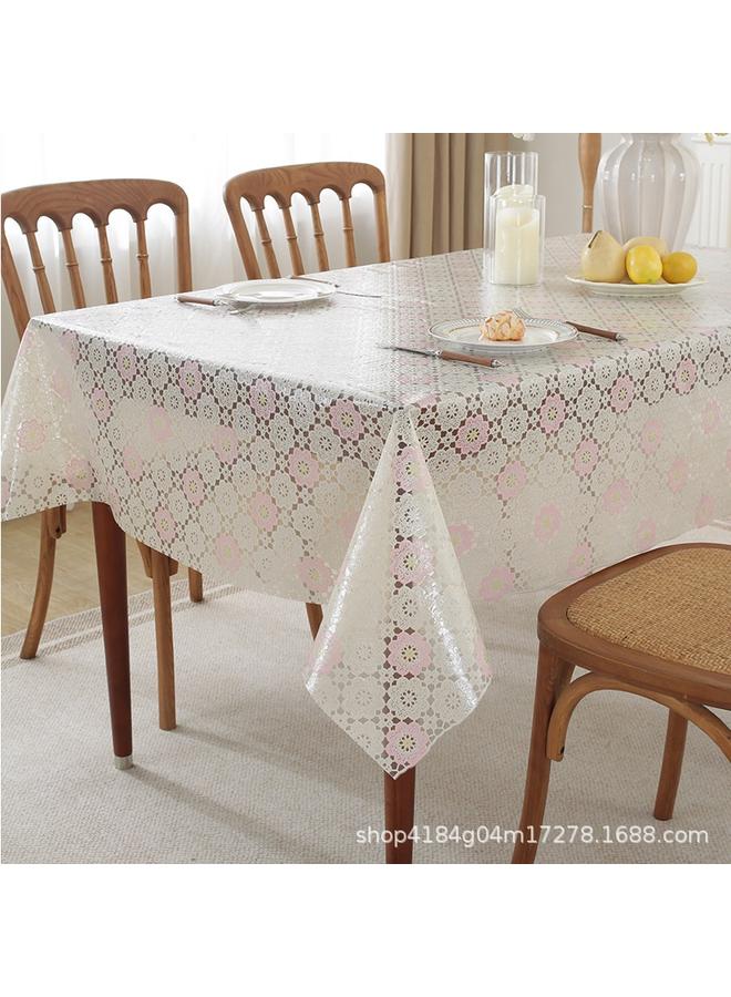 Bluejw PVC Tablecloth Oil-resistant Dirty-resistant Waterproof Nordic Thick Coffee Table Cloth Wash-free Rectangular Tablecloth Advanced Sense - Image 3