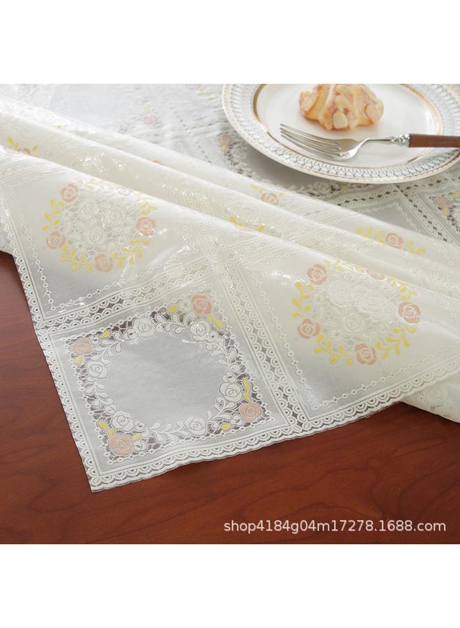 Bluejw PVC Tablecloth Oil-resistant Dirty-resistant Waterproof Nordic Thick Coffee Table Cloth Wash-free Rectangular Tablecloth Advanced Sense - Image 1