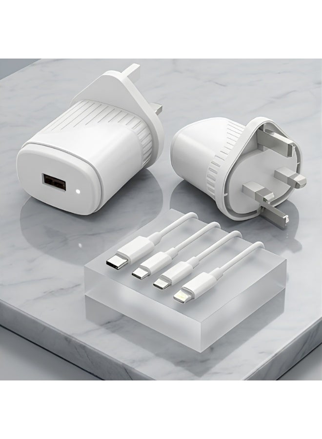 شاحن سفر USB سريع ذكي 2.4A – شاحن ذكي متوافق مع جميع الأجهزة، يدعم آيفون وسامسونج وهواوي والأجهزة اللوحية - Image 3