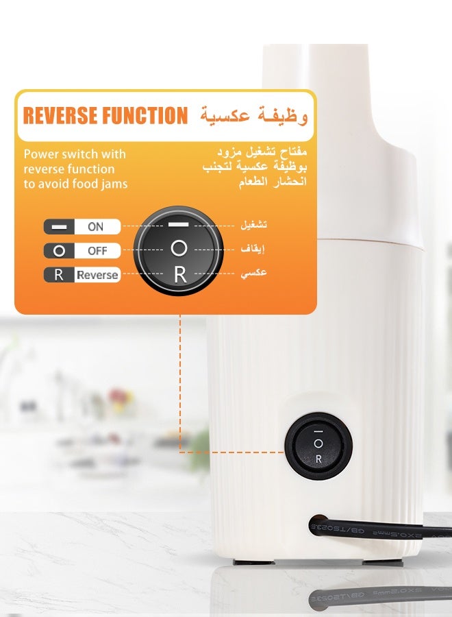  كاو بطيئة العصارة المزينة ， آلة عصير الصحافة الباردة ، عصارة بطيئة صغيرة للخضروات والفواكه ، عائد عصير عالي ، مرشحات ثنائية ، خالية من BPA ، سهلة التنظيف. - Image 3