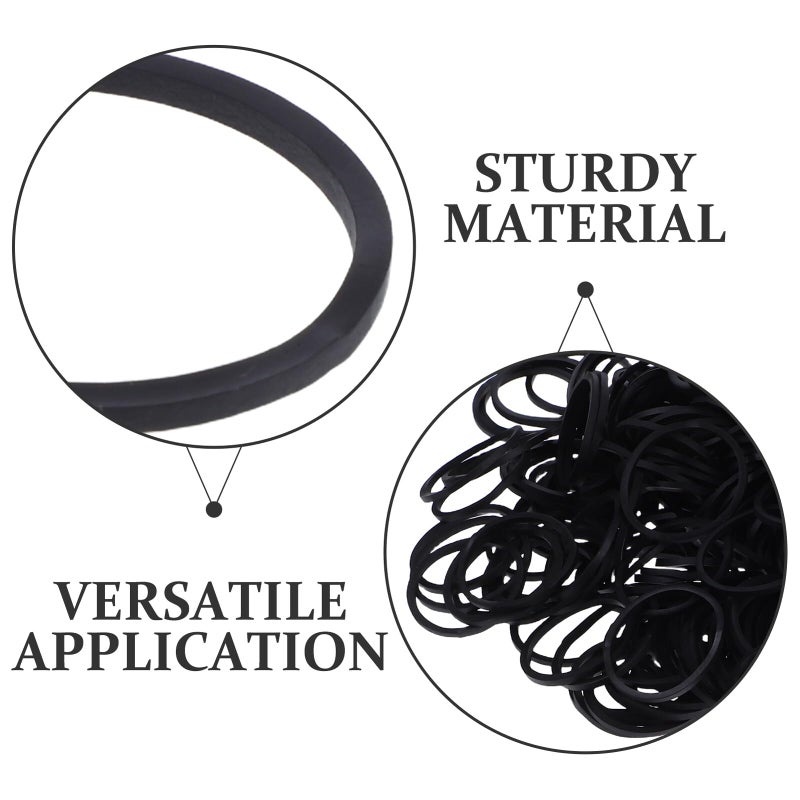 Black Heavy Duty Rubber Bands 2.5cm Thick 500g Pack for Office School Bundling Fastening - Image 4
