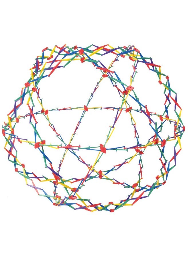 John N. Hansen Original Hoberman Sphere Plastic Expandable Toy, Rainbow  - Image 1