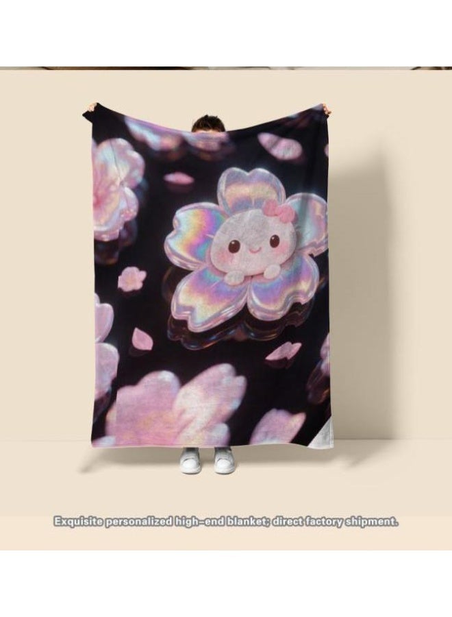 عام بطانية رقيقة من الفانيلا الكرتونية للأطفال والرضع (دافئة ومريحة، ومناسبة للنوم والألعاب) 70 سم * 100 سم - Image 3