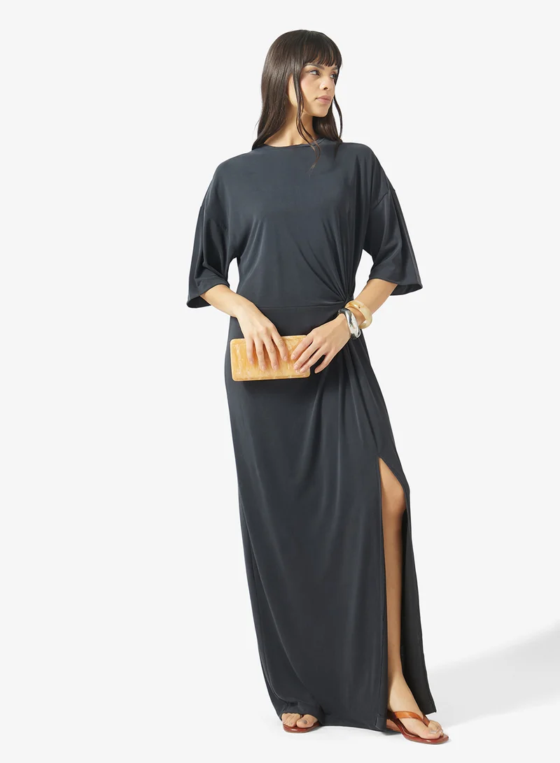 Topshop  Short Sleeve Cinched Maxi Dress for Women | Best Price UAE
