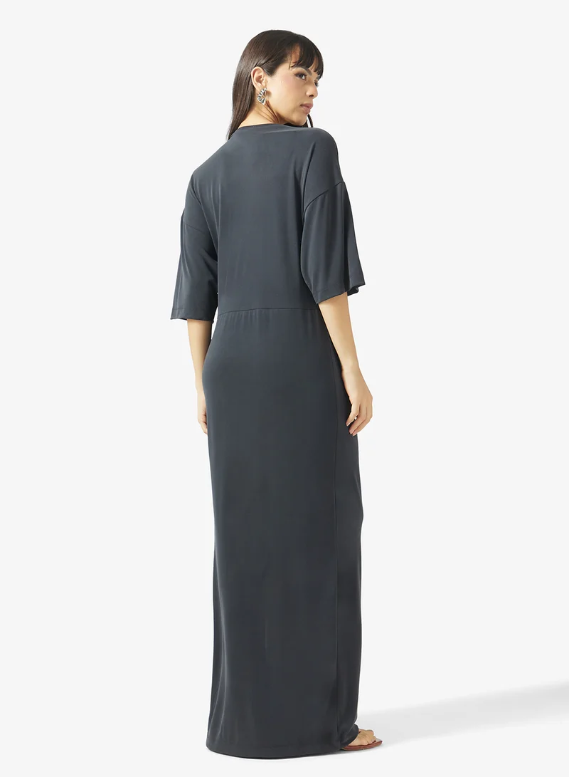 Topshop  Short Sleeve Cinched Maxi Dress for Women | Best Price UAE