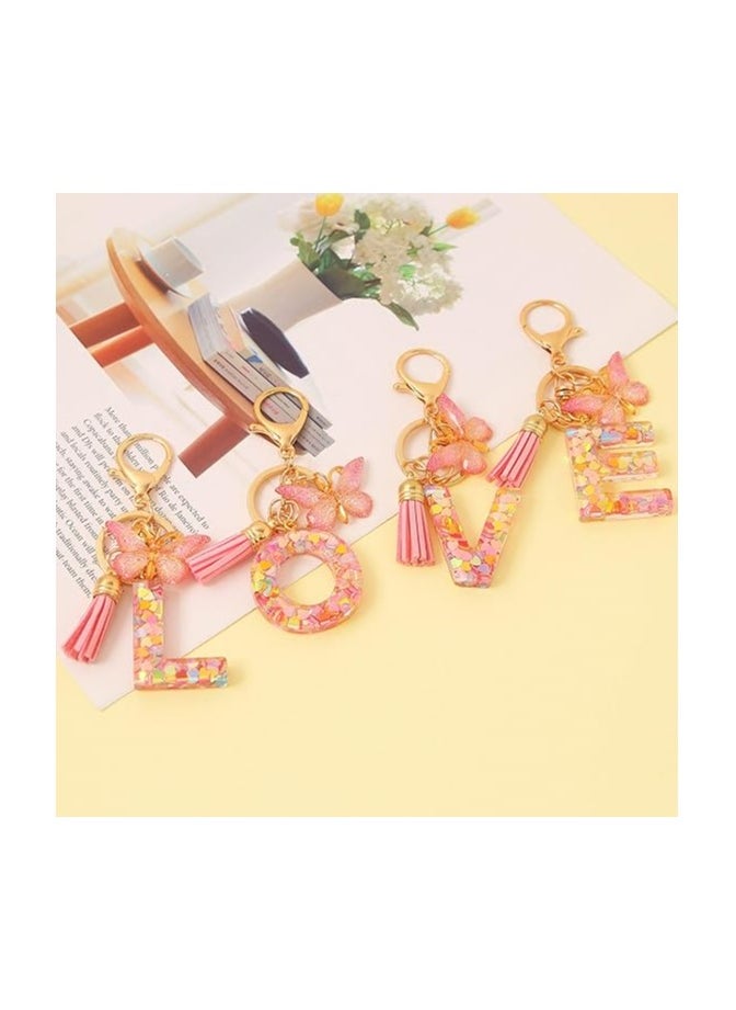 Fashion Alphabet Initial Letter Keychain Tassel Butterfly Pendant Key Ring for Purse Handbags Women Girl - pzsku/ZEA6124018867AB8C8E3CZ/45/_/1730885747/13f895db-6b04-43bb-9402-ee19c05674cb