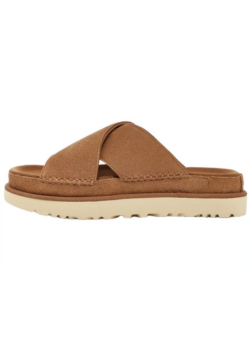 أوغ صندل نسائي من جولدن ستار ذو نعل سميك متقاطع - Image 3