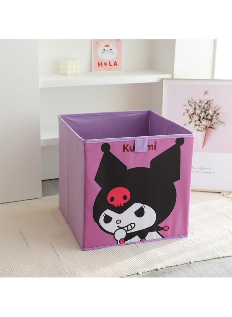 General 13 ‘x13’ Cute Large Capacity Collapsible Storage Box, 36L Kawaii Cartoon Collapsible Basket Organiser Box for Closet, Shelf, Office, Bedroom and Toy Storage  - Image 3