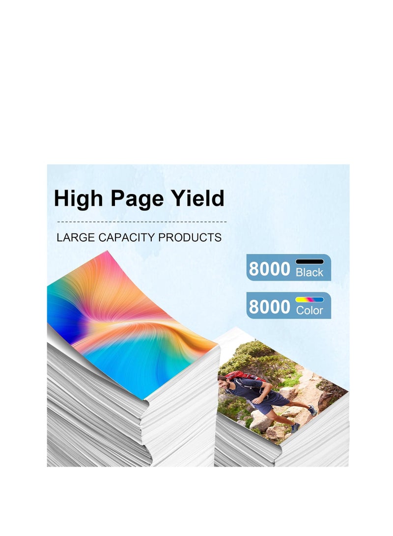 Terabyte BTD60 BT5000 Ink Set 4-Color for Brother BTD60 BT5000 Ink Bottle Set Use for DCP-T300 T310W T500W T510W T520W T220 T226 T710W T700W T420W T425W,Prints Up to 8,000 Pages(Black, Cyan, Yellow, Magenta) - Image 3