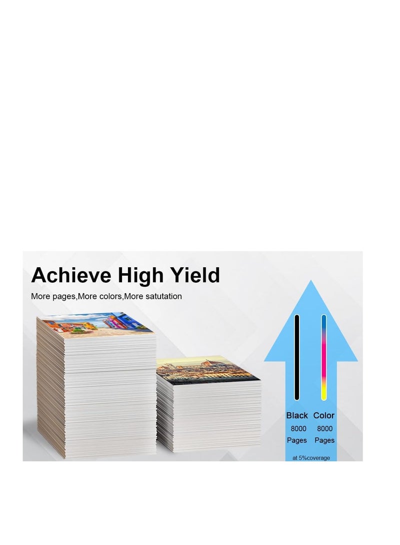 Terabyte BTD60 BT5000 Ink Set 4-Color for Brother BTD60 BT5000 Ink Bottle Set Use for DCP-T300 T310W T500W T510W T520W T220 T226 T710W T700W T420W T425W,Prints Up to 8,000 Pages(Black, Cyan, Yellow, Magenta) - Image 4
