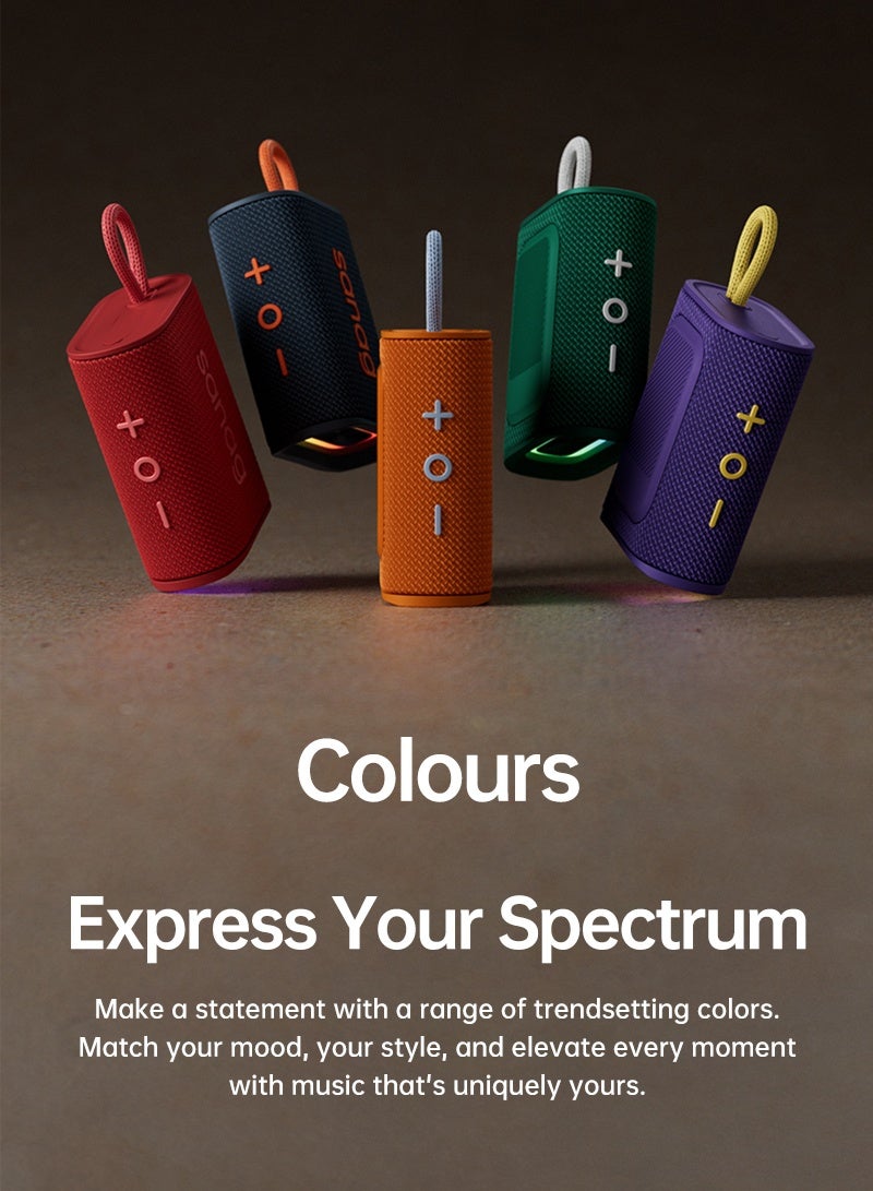 sanag M13S Pro Portable Bluetooth Speaker, Immersive HiFi Sound, Dynamic RGB Light, Up to 20 H Playtime, Bluetooth & TF Card, One-Touch Control, IPX7 Waterproof, Lightweight, Ideal for Indoors and Outdoors, Black - Image 5