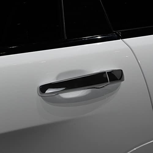 DLOVEG Car Exterior Door Handle Cover Compatible for Grand Cherokee 2011-2021 Accessories 2011-2022 Durango Black Door Handle Protector with Smart Key Holes - Image 3