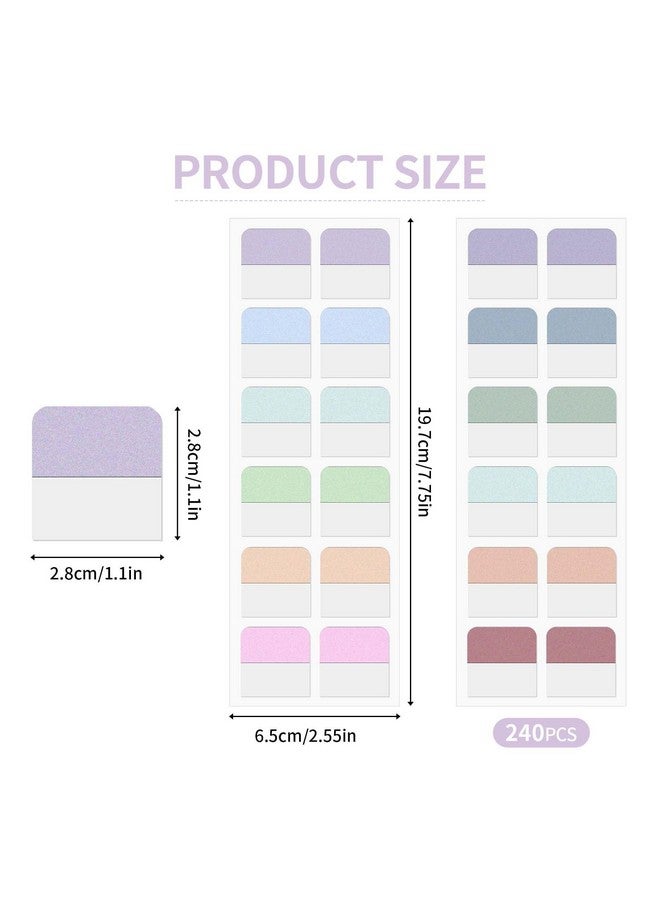 240 Pcs 1Inch Colored Book Sticky Index Tabs Dividers Repositionable Book Page Markers Tabs Annotation Tab Stickers Label Sticky Tabs For Notebooks Binders File Classification