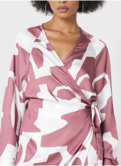 GLAMOROUS Abstract Print Dress  - Image 3