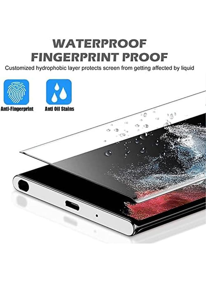 إيروريكس مجموعة من 3 قطع من واقيات الشاشة الزجاجية المقواة بالإضافة إلى قطعتين من واقيات عدسة الكاميرا وغطاء شفاف للهاتف لهاتف Galaxy S22 Ultra باللون الأسود - Image 3