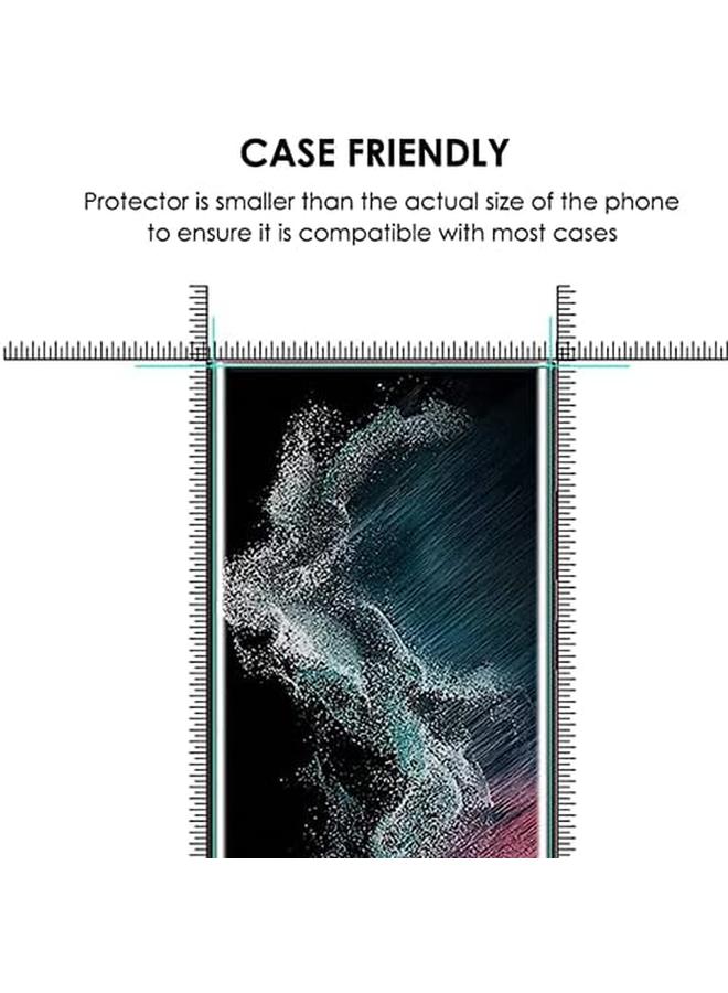 إيروريكس مجموعة من 3 قطع من واقيات الشاشة الزجاجية المقواة بالإضافة إلى قطعتين من واقيات عدسة الكاميرا وغطاء شفاف للهاتف لهاتف Galaxy S22 Ultra باللون الأسود - Image 5