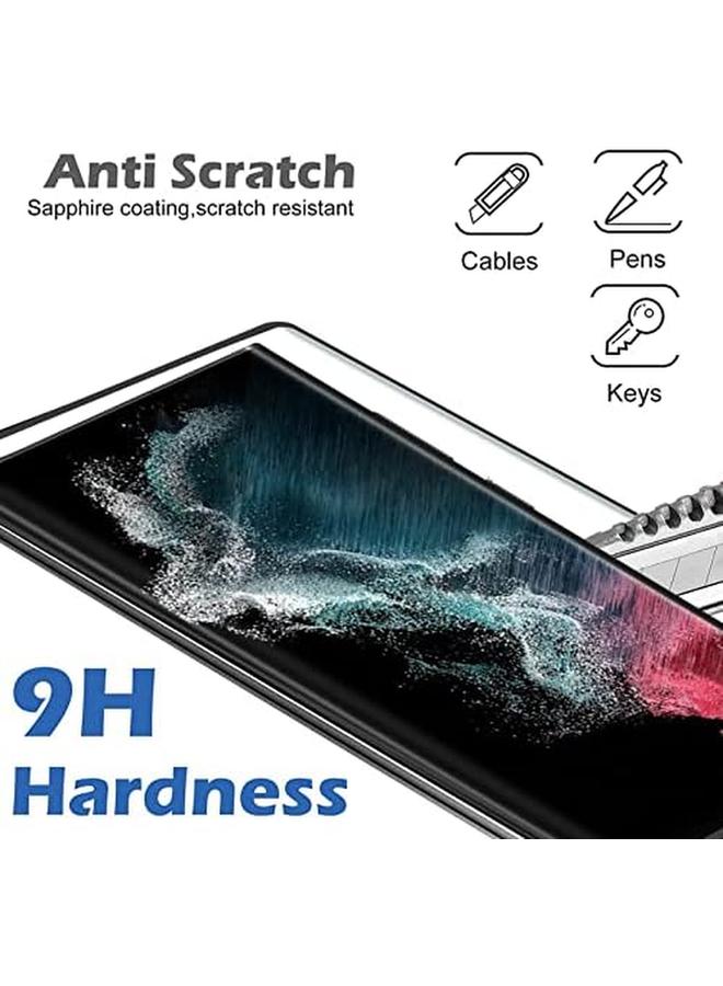 إيروريكس مجموعة من 3 قطع من واقيات الشاشة الزجاجية المقواة بالإضافة إلى قطعتين من واقيات عدسة الكاميرا وغطاء شفاف للهاتف لهاتف Galaxy S22 Ultra باللون الأسود - Image 4