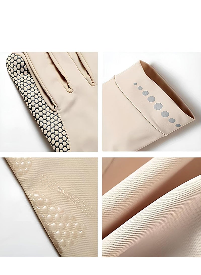 قفازات نسائية للحماية من الشمس - UPF 50+ حماية من الأشعة فوق البنفسجية، تجف بسرعة، مقاومة للانزلاق، قفازات للقيادة وركوب الدراجات. - Image 5