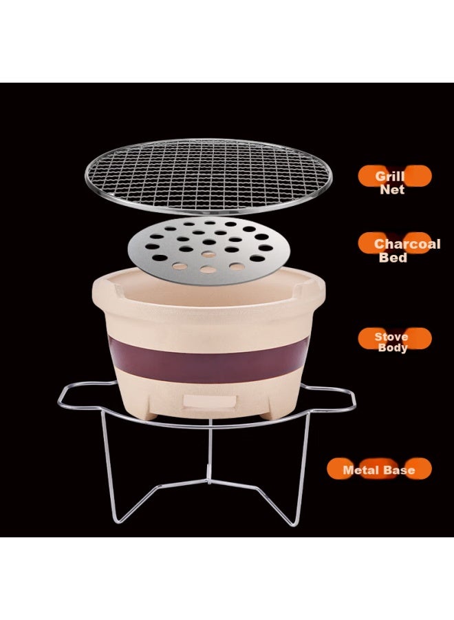 Whitepeak Clay Pot Stove For Brewing Tea, Charcoal Stove For Barbecue, Winter Home Heating Stove, Outdoor Stove, Indoor Wood-fired Heating Stove, Complete Set - Image 4