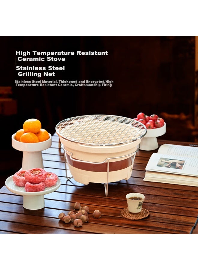 Whitepeak Clay Pot Stove For Brewing Tea, Charcoal Stove For Barbecue, Winter Home Heating Stove, Outdoor Stove, Indoor Wood-fired Heating Stove, Complete Set - Image 1