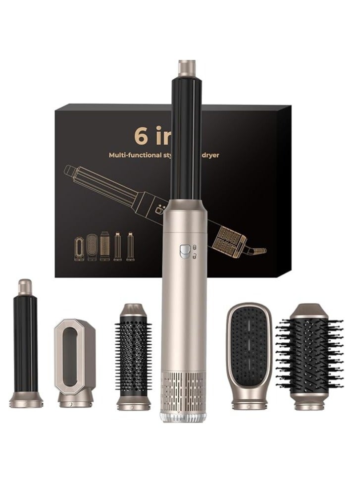 DOSCHER 6-in-1 Styling Brush and Hair Dryer,Curling Iron, Hot Air Brush Set, Negative-Ion 1000W Multi-Functional Hair Straightener, Capable of Automatic Curling, and Rapid Drying, Curling, Volumizing, and Straightening. - Image 1