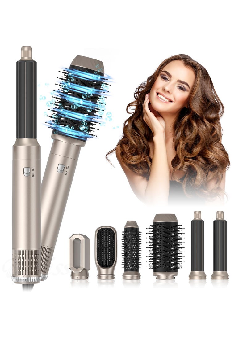 DOSCHER 6-in-1 Styling Brush and Hair Dryer,Curling Iron, Hot Air Brush Set, Negative-Ion 1000W Multi-Functional Hair Straightener, Capable of Automatic Curling, and Rapid Drying, Curling, Volumizing, and Straightening. - Image 2