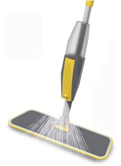 Generic Stainless Steel Flat Spray Mop | 360 Degree Flexible & Mobile Mop Head | Microfiber Cleaning Mop With Refillable Tank & Spray Nozzle Suitable For Hardwood, Laminate, Ceramic, Vinyl, Tile, & More  - Image 1