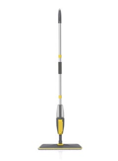 Generic Stainless Steel Flat Spray Mop | 360 Degree Flexible & Mobile Mop Head | Microfiber Cleaning Mop With Refillable Tank & Spray Nozzle Suitable For Hardwood, Laminate, Ceramic, Vinyl, Tile, & More  - Image 2