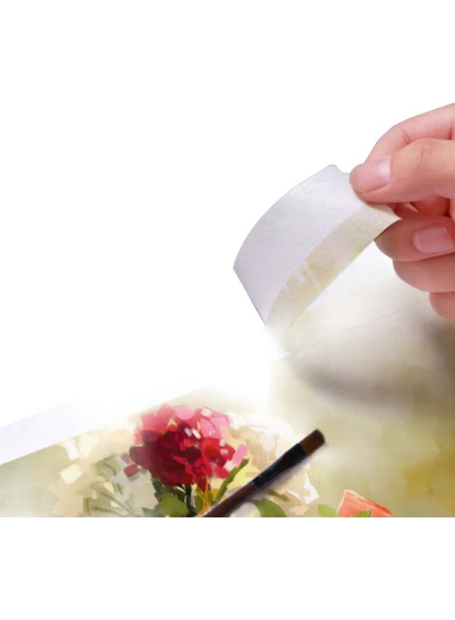 Oumai Colored Masking Tape 18Mm*50M, Traceless Color-Coding Tape, Art Sticker, Renovation Masking, Paint Protection, Tile Grouting, Multi-Color Masking Tape, Red, 1 Roll - Image 2
