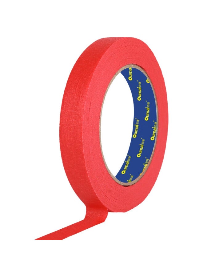 Oumai Colored Masking Tape 18Mm*50M, Traceless Color-Coding Tape, Art Sticker, Renovation Masking, Paint Protection, Tile Grouting, Multi-Color Masking Tape, Red, 1 Roll - Image 3