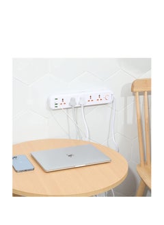 TYCOM Tycom Power Strip Surge Protector with USB- Extension Cord Flat Plug with Widely 3 AC Outlet and 4 USB, Small Desktop Station with 6 ft Power Cord, Compact Socket (A01 Black)  - Image 5