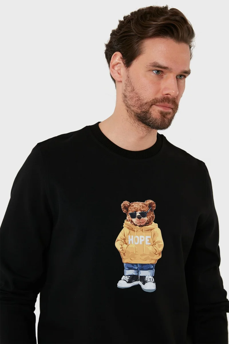 اكسي Printed Regular Fit Crew Neck Cotton Sweat Men's Sweat 6141002