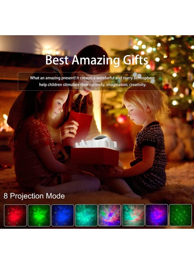 Soofam Astronaut Star Projector Nebula Galaxy Projector Night Light 360°Rotation Magnetic Head Nebula Lamp For Bedroom Kids Room Ceiling Room Decoration White - Image 5