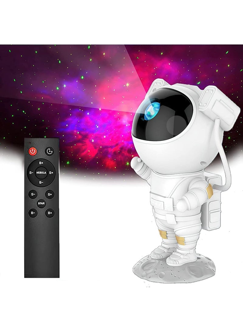 Soofam Astronaut Star Projector Nebula Galaxy Projector Night Light 360°Rotation Magnetic Head Nebula Lamp For Bedroom Kids Room Ceiling Room Decoration White - Image 1