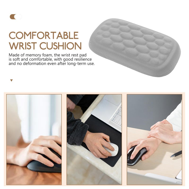 Memory Foam Keyboard and Mouse Wrist Rest Gray Single Handed Support Cushion for Gaming Laptops and Office Typing - Image 4