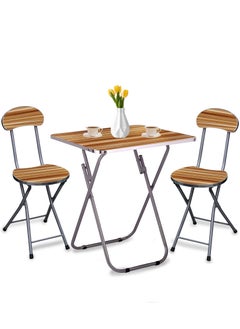 Set Of Foldable Wooden Square Table And 2 Folding Chairs Seats Metal Frame For Breakfast Computer Laptop Desk Office Workstation Kitchen Balcony Home Dining Outdoor Picnic Beach Desert Camping - pzsku/ZEA61947574EA12EB7B12Z/45/_/1724316733/2479616d-b668-4d0b-83d8-ead969a3bb6e