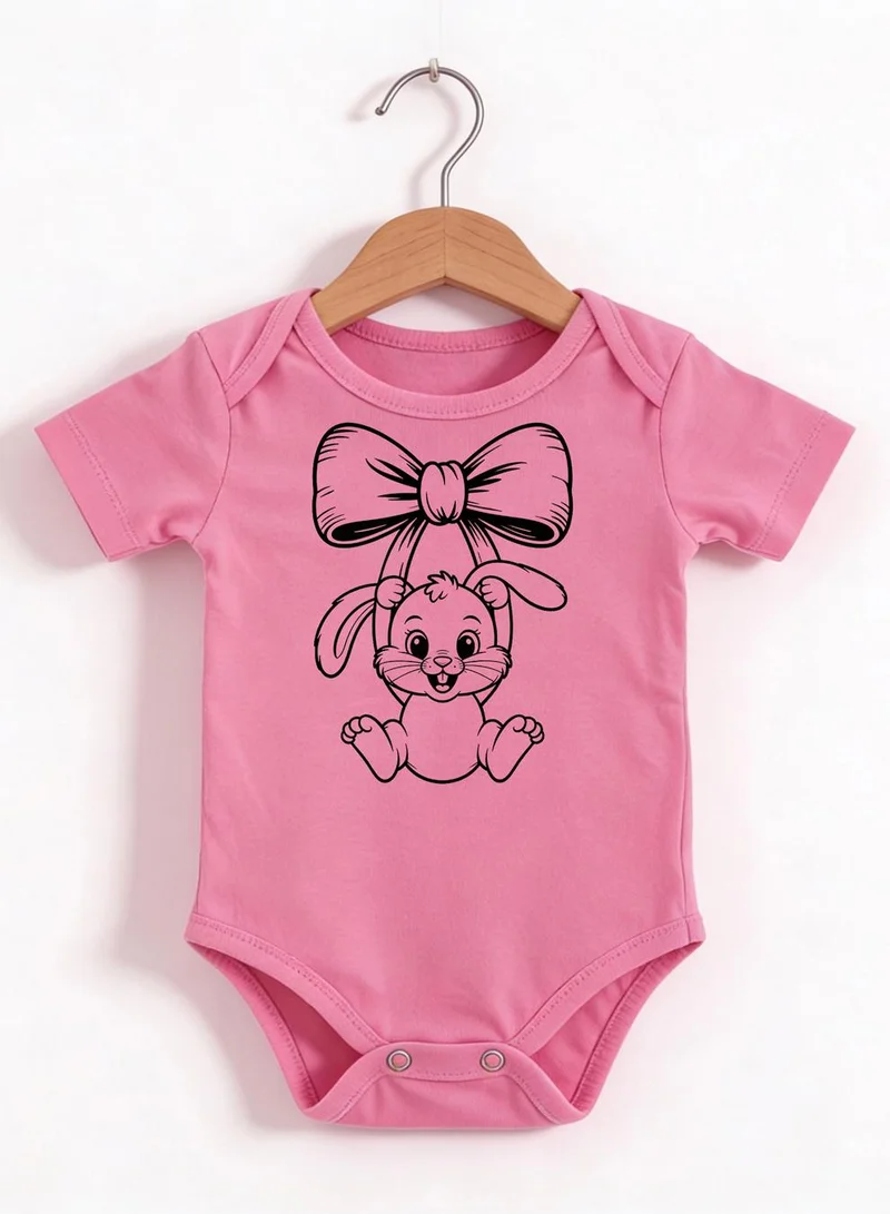 Funkaar  Funkaar Pink Bunny Print Baby Bodysuit  | Best Price UAE