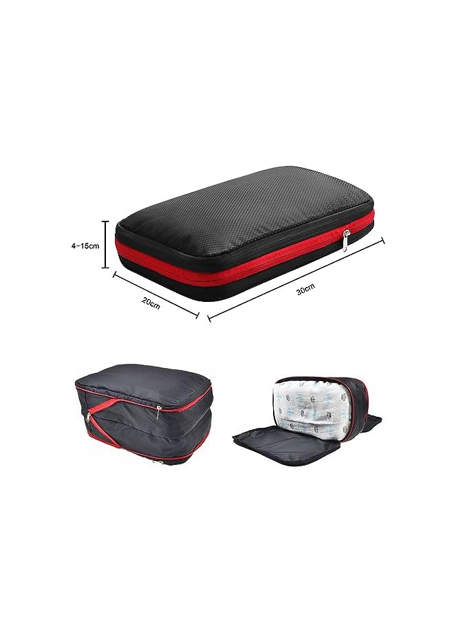 JZS Travel Compression Packing Cubes for Travel Expandable Luggage Backpacking Organizers for Suitcase(Black,9L) - Image 1