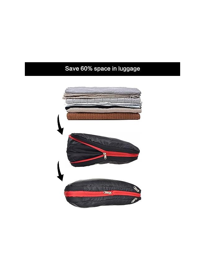 JZS Travel Compression Packing Cubes for Travel Expandable Luggage Backpacking Organizers for Suitcase(Black,9L) - Image 3