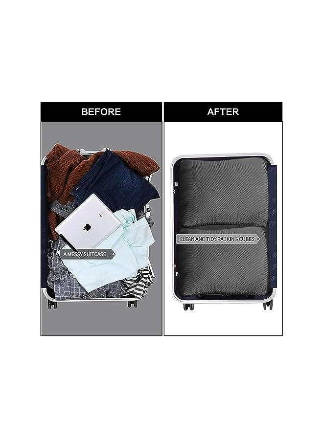 JZS Travel Compression Packing Cubes for Travel Expandable Luggage Backpacking Organizers for Suitcase(Black,9L) - Image 5