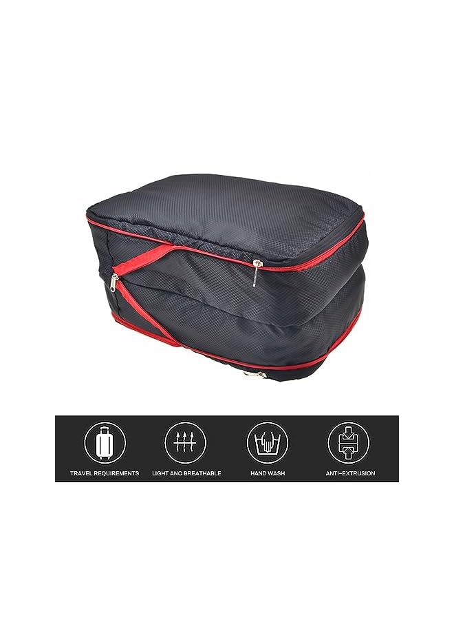 JZS Travel Compression Packing Cubes for Travel Expandable Luggage Backpacking Organizers for Suitcase(Black,9L) - Image 4