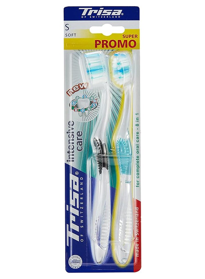 TRISA Toothbrush Intensive Care Soft 1+1 Value Pack - Image 1