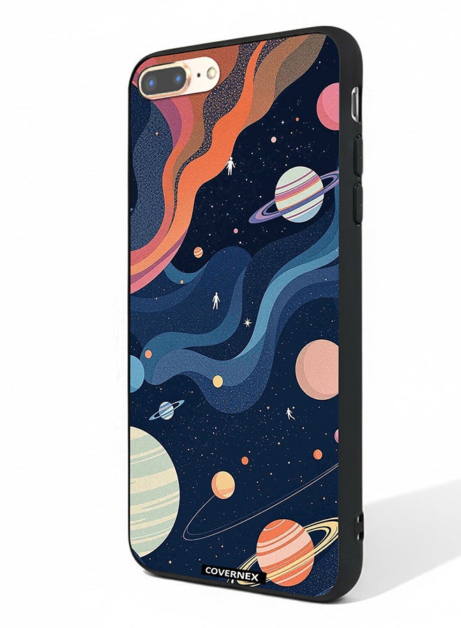 Covernex Apple iPhone 7 Plus Protective Case Cover Printed Featuring Seep Space and Planet Art - Image 1